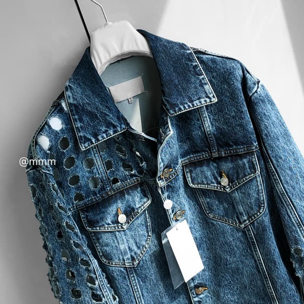 마르지엘라/벨티드 데님 자켓