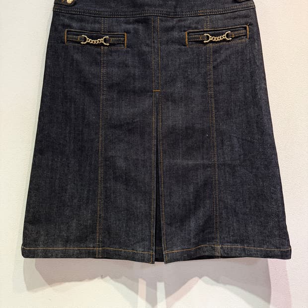 Kumikyoku Gold Chain Denim Skirt (29)