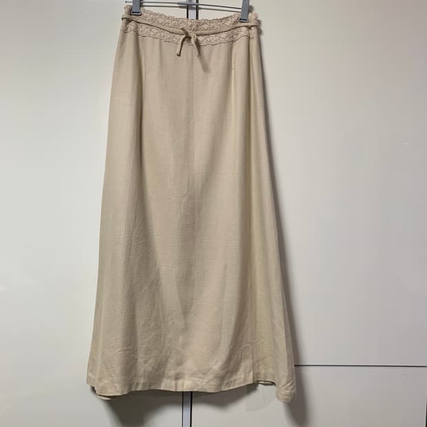 연노랑 레이스 모리걸 아일렛 롱스커트