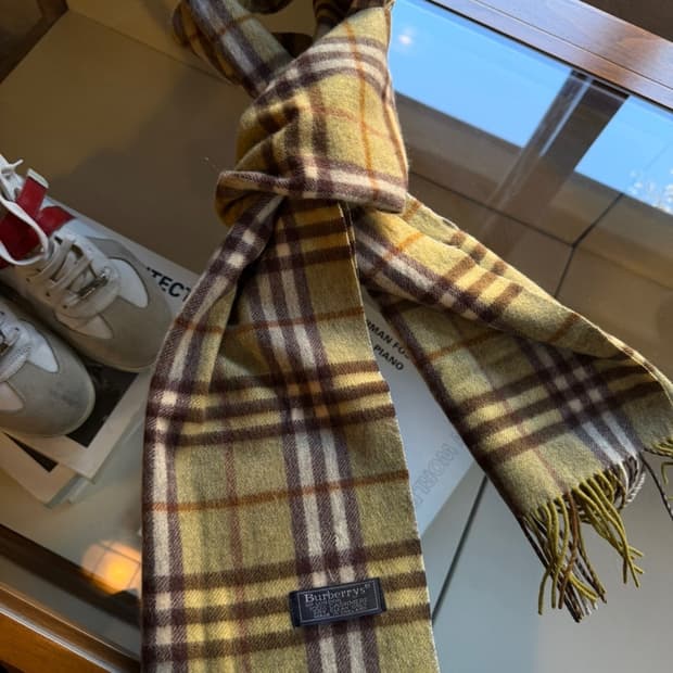 이태리 메이드 노바체크 램스울 머플러