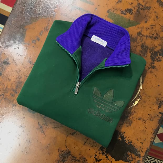 아디다스 딥 그린 플리스 반집업 풀오버 져지 여성 66 남성 100 
