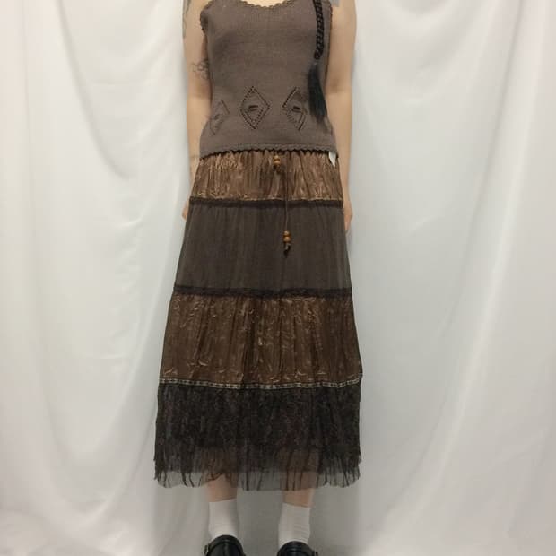 diamond pattern point crochet sleeveless