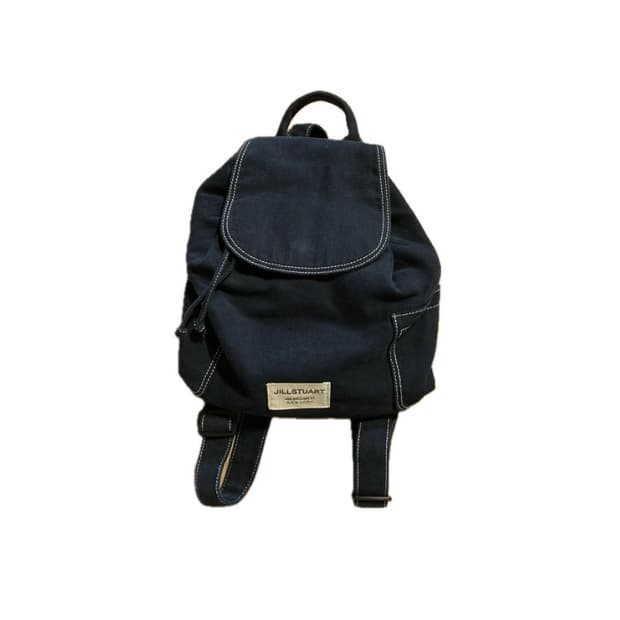 질스튜어트 네이비 캔버스 스티치 백팩 S