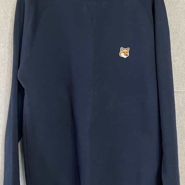 메종키츠네 맨투맨 네이비 폭스헤드