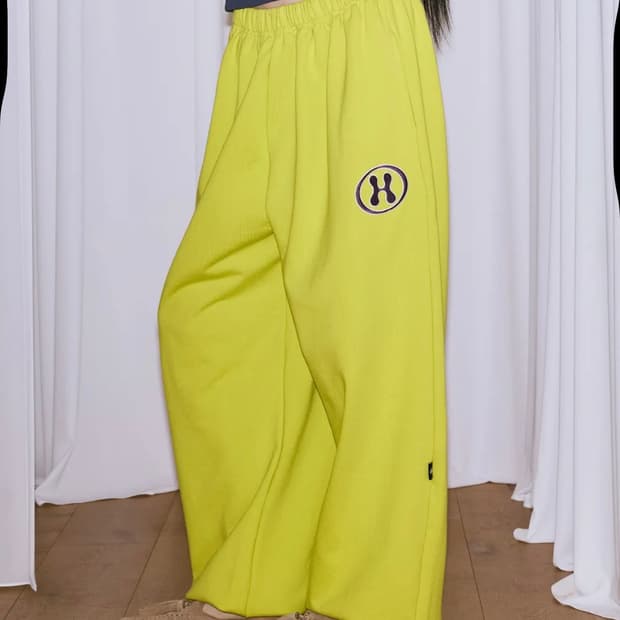 미스테리어스호텔 H LOGO BASIC WIDE PT [LIME]