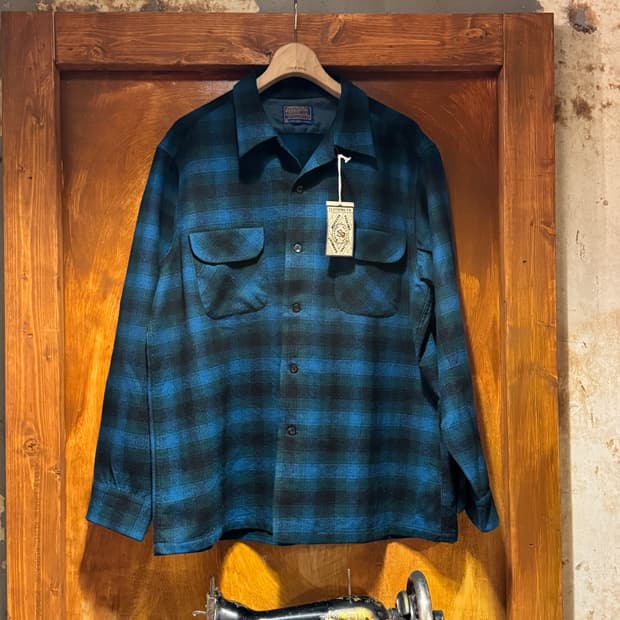 60s 펜들턴 옴브레체크 보드셔츠 (XL)