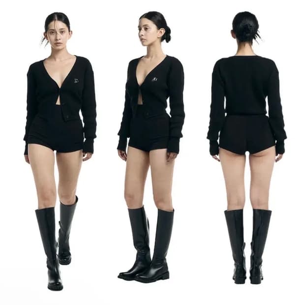 오도어 본 가디건(블랙)