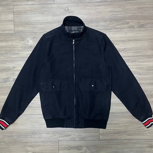 스투시 안감 체크 코튼 봄버 자켓