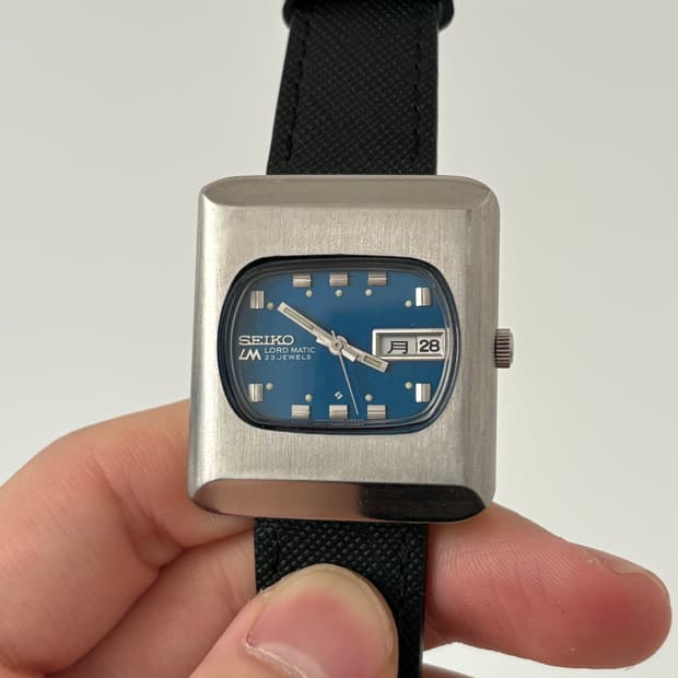 70s lord matic blue square automatic