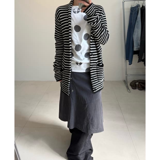 빈티지 스트라이프 가디건