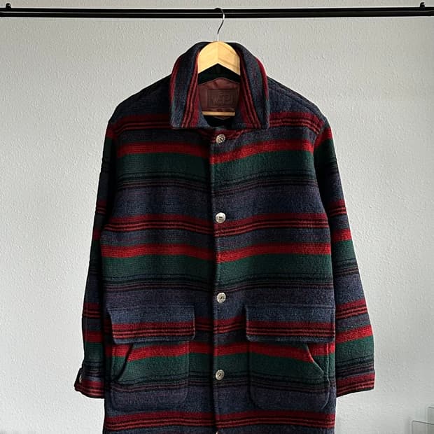 [M-L]울리치 USA 90s 블랭킷 헤비울 코트 자켓