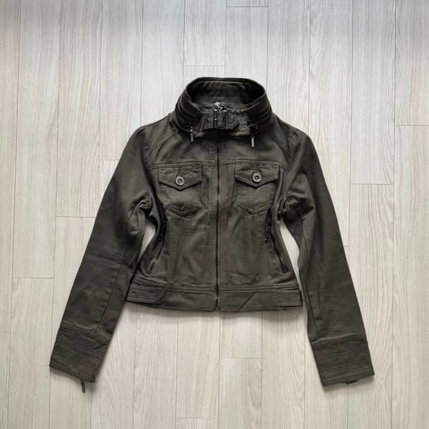 Cecil McBee 세실맥비 하이넥 견장 버클 자켓 아카이브 y2k