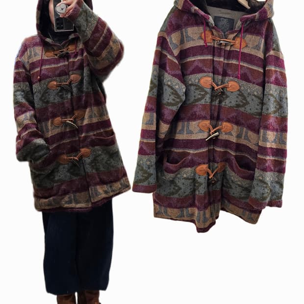 varorav 모헤어st 에스닉 울 떡볶이 아우터