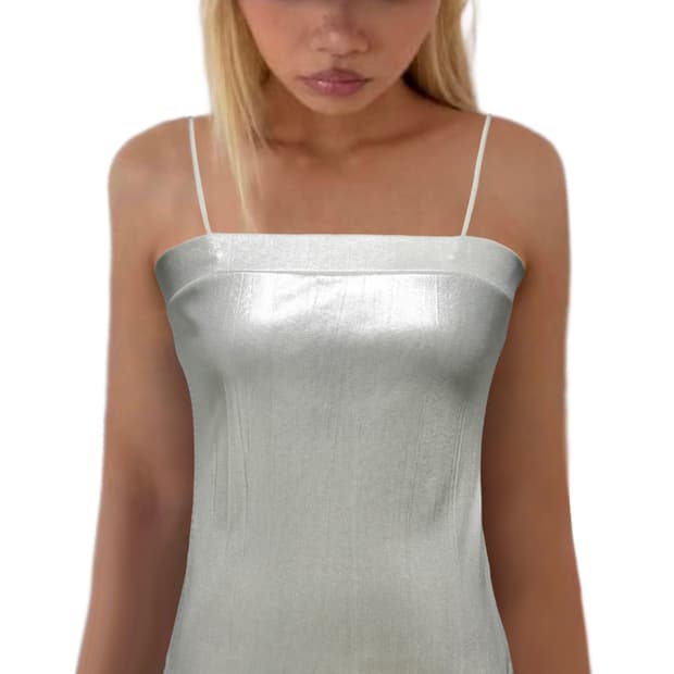 Silver Metallic Cami top