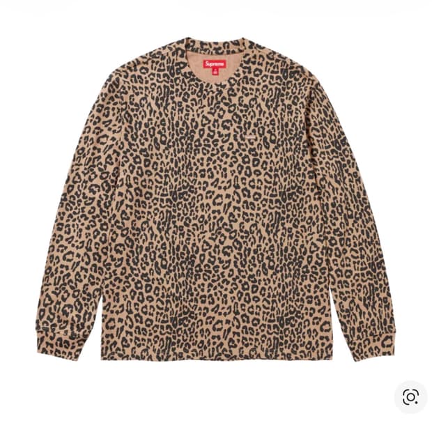 슈프림 스몰박스 레오파드 롱슬리브 티셔츠