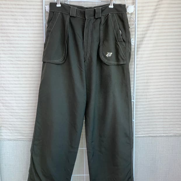 빈티지 카키 워크 팬츠 y2k 스트릿 갸루 펑키 일본빈티지532