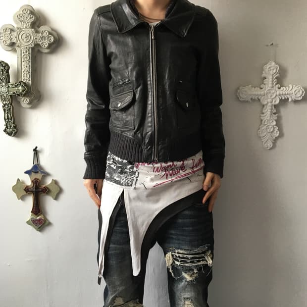 Lamb skin bomber jacket