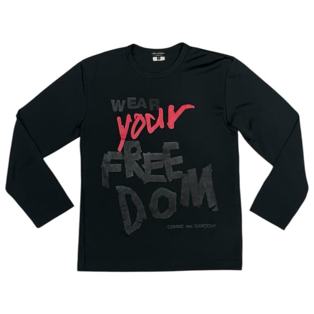 2017 꼼데가르송 네 자유를 입어 롱슬리브 티셔츠