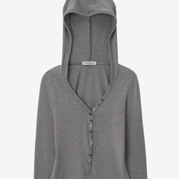 새상품 당일배송 파히섬 버튼 티셔츠 그레이