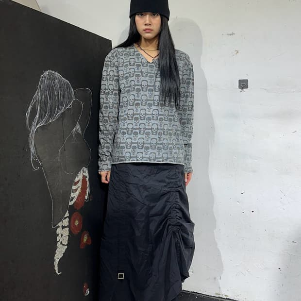 루시안 펠라 피넷 아카이브 해골 패턴 슬리브 XL