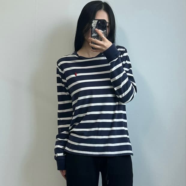 폴로 랄프로렌 신형 스트라이프 롱 슬리브 긴팔티