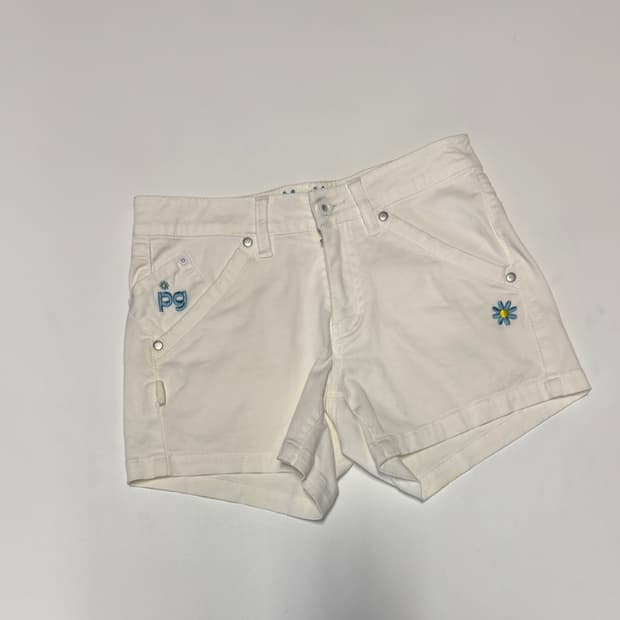 정품 여성 파리게이츠 골프 데이지 프린팅 반바지 화이트 0