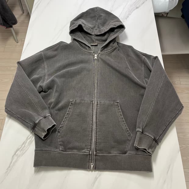 소버먼트 피그먼트 후드집업 L 오크브라운