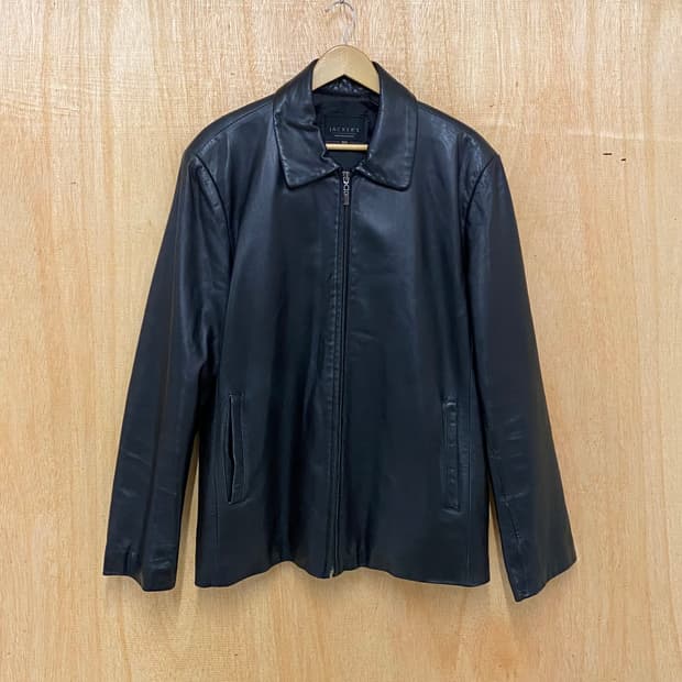 VTG minimal leather jacket 미니멀 레더 자켓