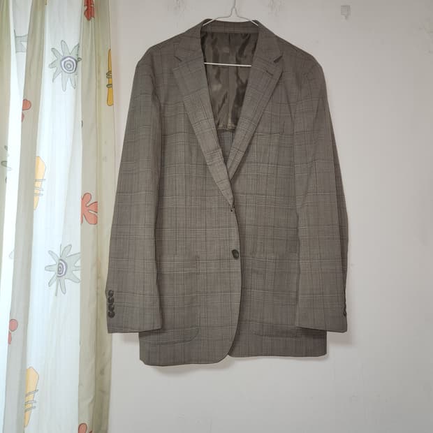 봄여름용 체크무늬 남성 블레이저 자켓105