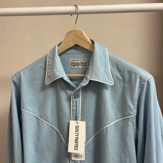 [M]와코마리아 웨스턴셔츠 블루