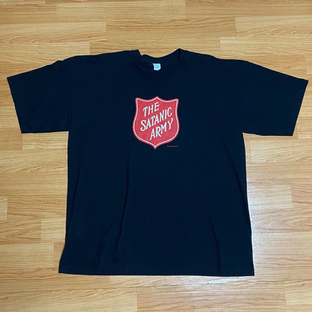 빈티지 90s 마릴린맨슨 사타닉아미 티셔츠 XXL 2XL