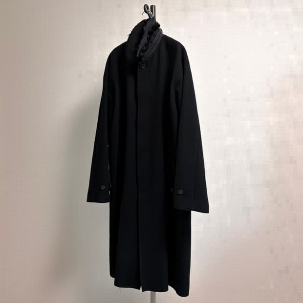 언더커버 23-24aw 레이스 카라 울 코트