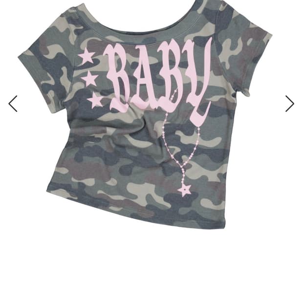 setupexe BABY WIDE NECK TOP / CAMO