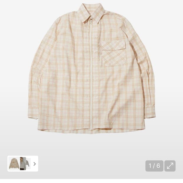 더뮤지엄비지터 ZIP-UP CHECK SHIRT 셔츠
