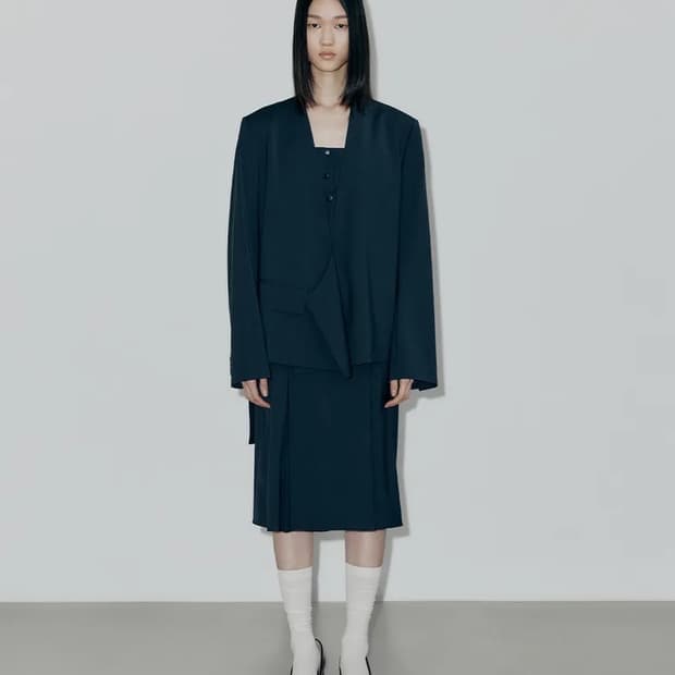 로우클래식 커브넥 블레이저 새상품