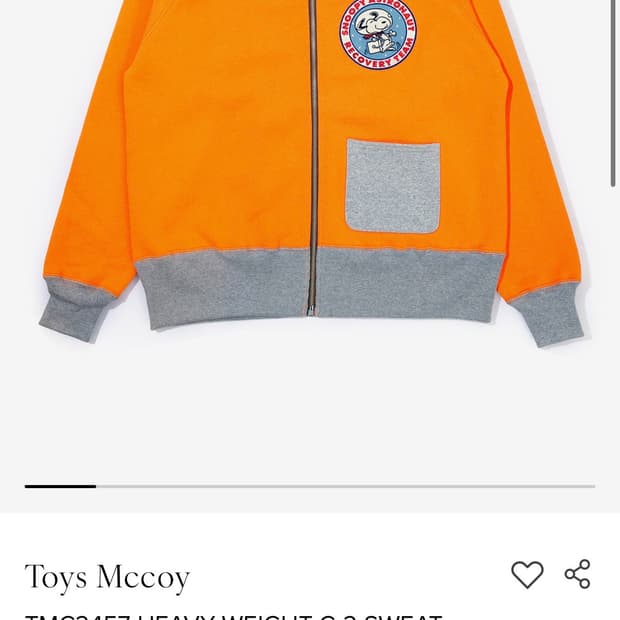 토이즈맥코이 HEAVY WEIGHT C-2 SWEAT SNOOPY "A
