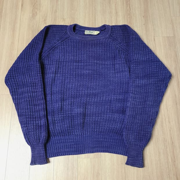 80s L.L.Bean "Blue Jeans" 코튼 스웨터