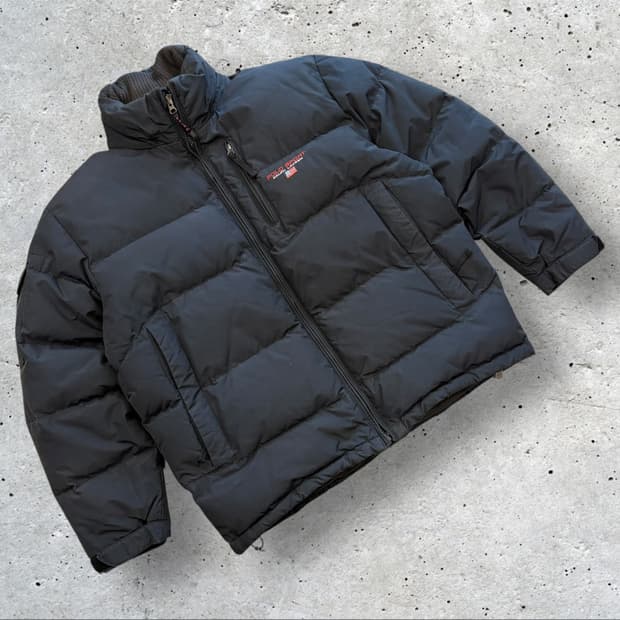 [100] 폴로스포츠 빈티지 블랙 패딩 점퍼 C499