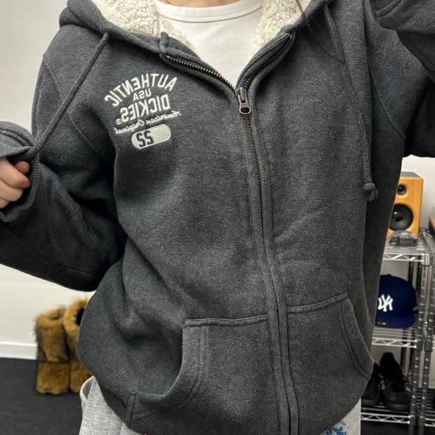 디키즈 00s 울프죠 후드집업 차콜