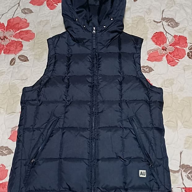 후아유 오리털패딩조끼 90 여성55 가슴50 기장66