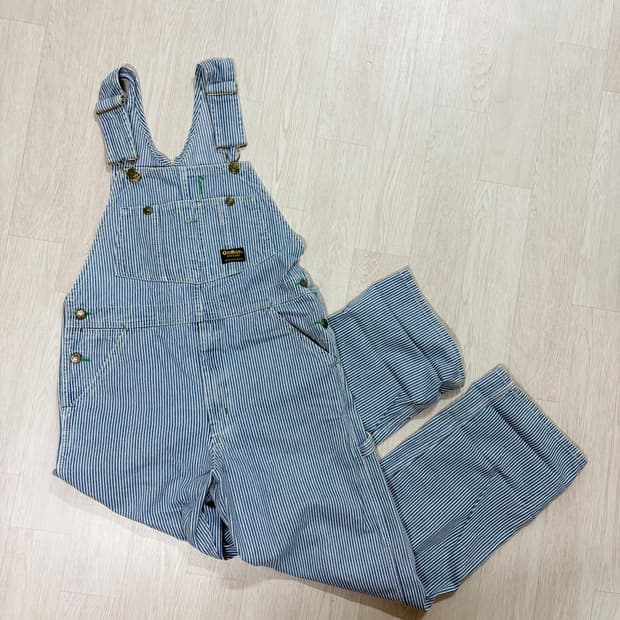 오시코시 스트라이프 오버롤 32x30