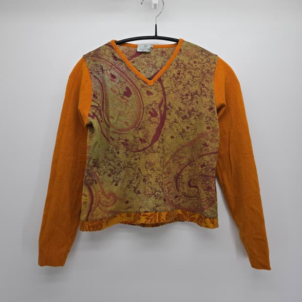 이탈리아 디자이너 유니크 빈티지 블라우스