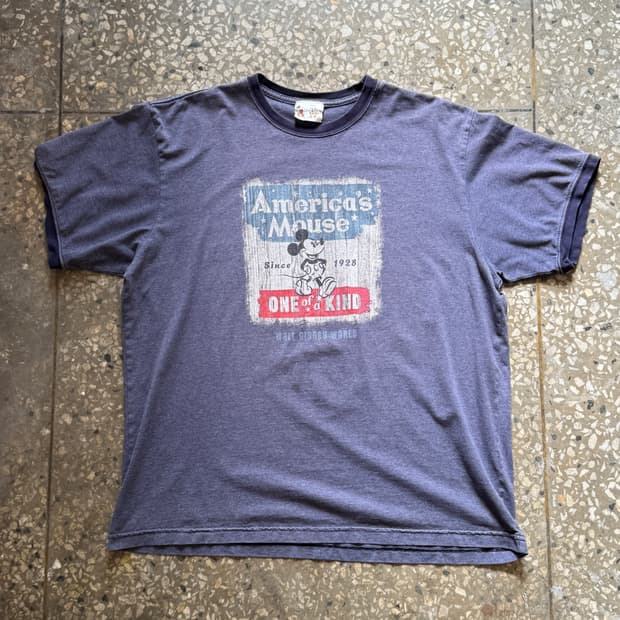 90s 디즈니 미키마우스 링거 티셔츠(HT4)