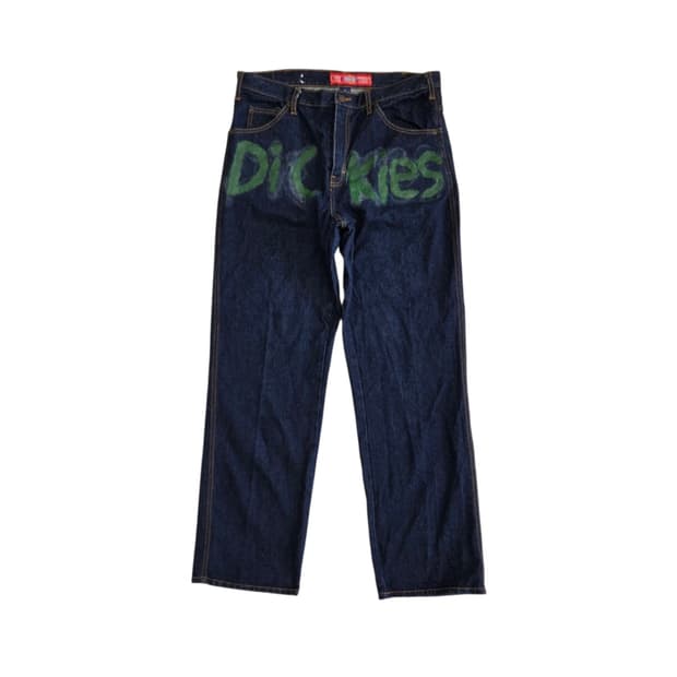 Dickies 디키즈 빈티지 그래피티 프린트 와이드 데님 팬츠