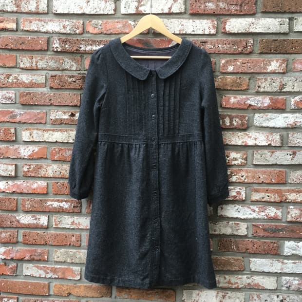 라운드카라 울 원피스