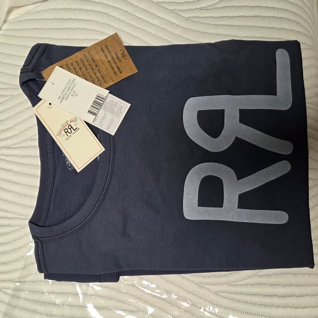 RRL 더블알엘 로고 저지 반팔 티셔츠 M (새제품)
