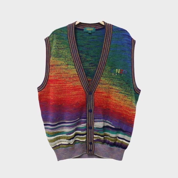 90'S 겐조 울 혼방 니트 베스트 63120