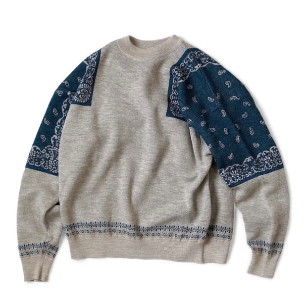 [새상품] 캐피탈 반다나 크루넥 니트 스웨터