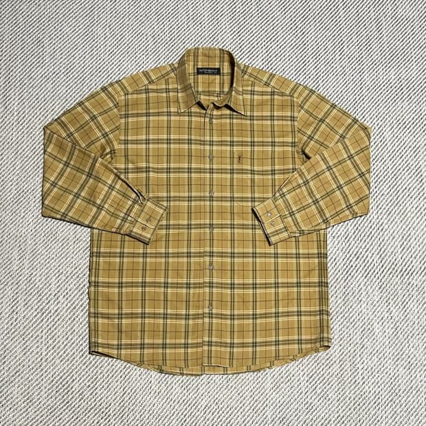 [XL] YSL 입생로랑 빈티지 체크셔츠