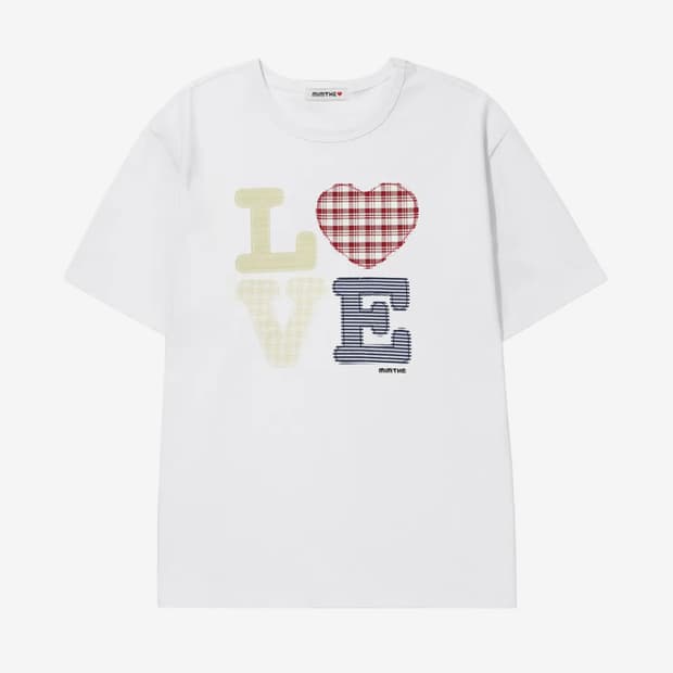 밈더워드로브 love 패치워크 반팔